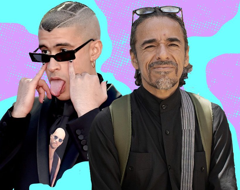 Le chanteur de Cafe Tacvba, Rubén Albarrán et le duo de Bad Bunny